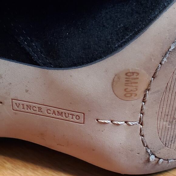 Vince Camuto Armaceli Over The Knee Heeled Boot Suede Black Verona Size 36 US 6 - Picture 8 of 11